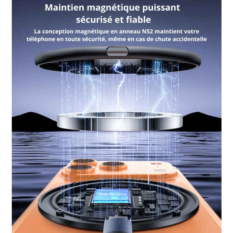 Maintien magnétique puissant, sécurisé et fiable