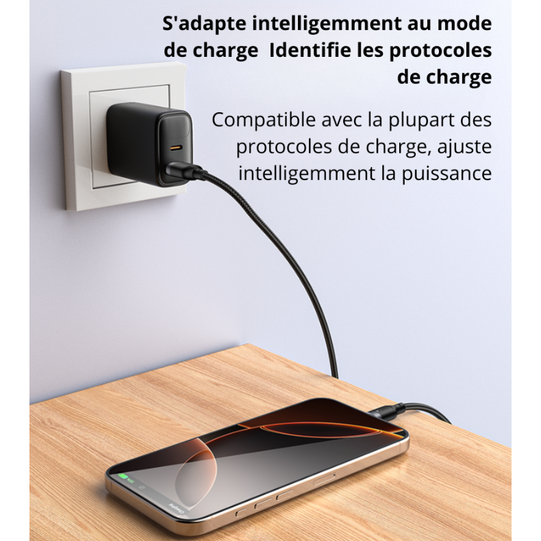S'adapte intelligemment au mode de charge