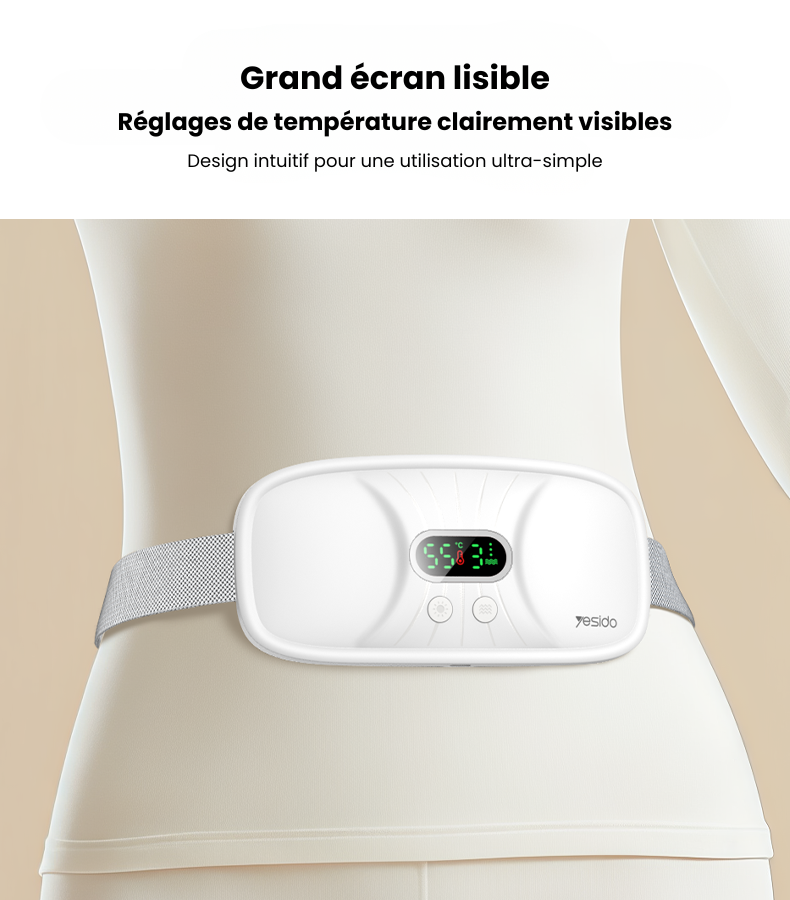 Grand écran lisible, réglages de température clairement visibles