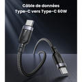 Câble de données Type-C vers Type-C 60W