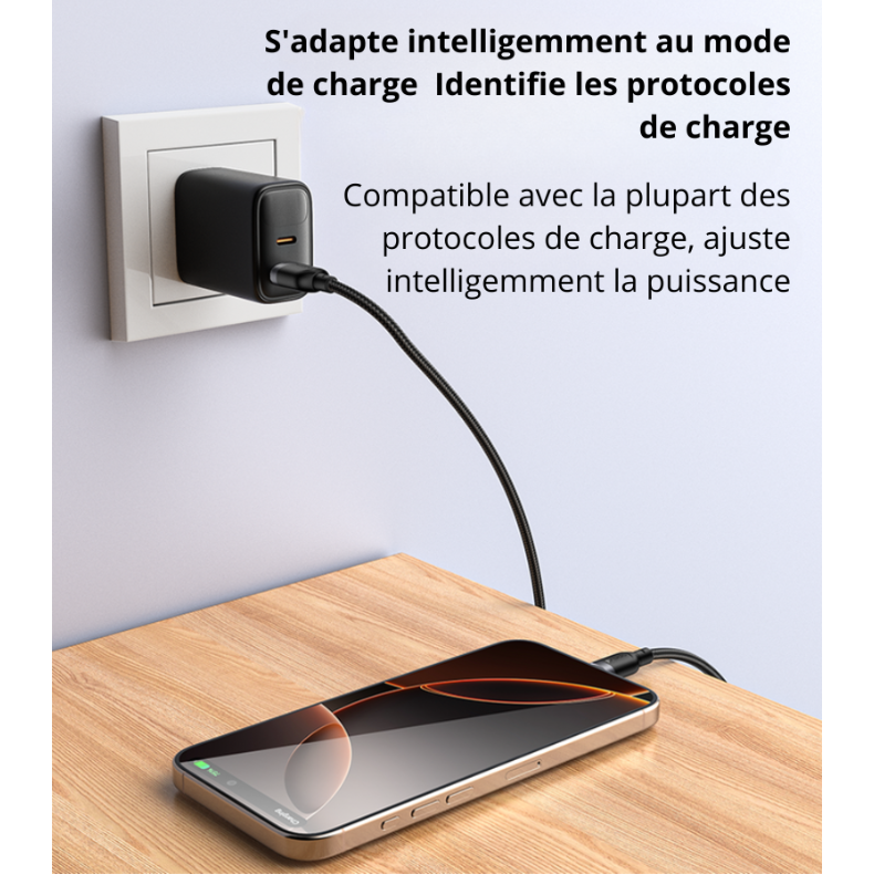 S'adapte intelligemment au mode de charge