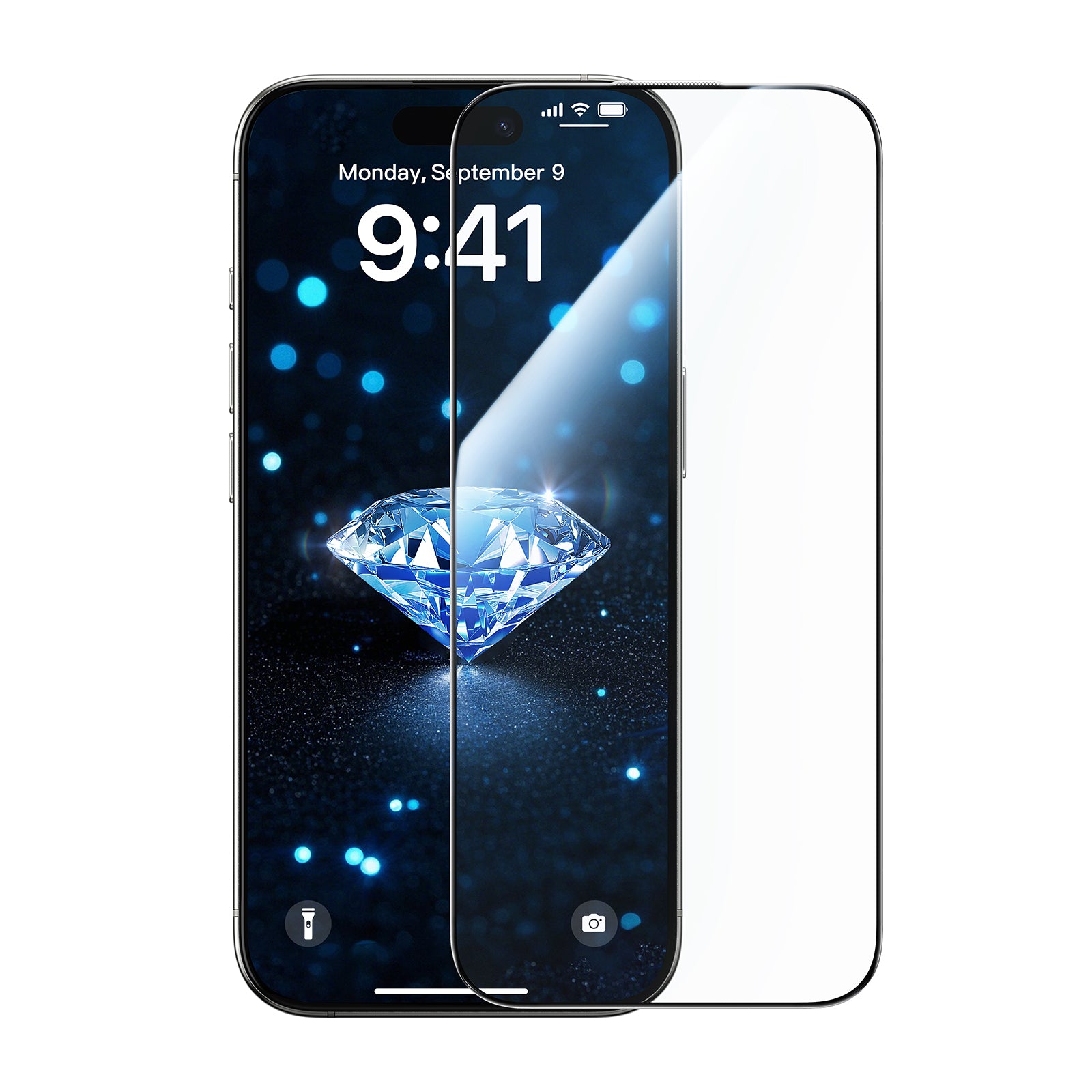 Protecteur d’Écran en Verre Trempé 2.5D Renforcé pour iPhone 16/17