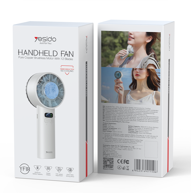 Mini Ventilateur Portable 2-en-1 — Refroidissement Semi-Conducteur