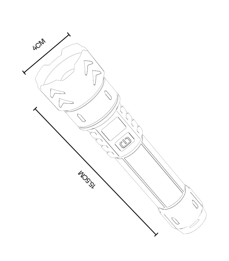 Lampe torche LED tactique zoom télescopique 220 lumens