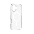 Coque transparente compatible MagSafe pour iPhone, accessoire de protection au design moderne.