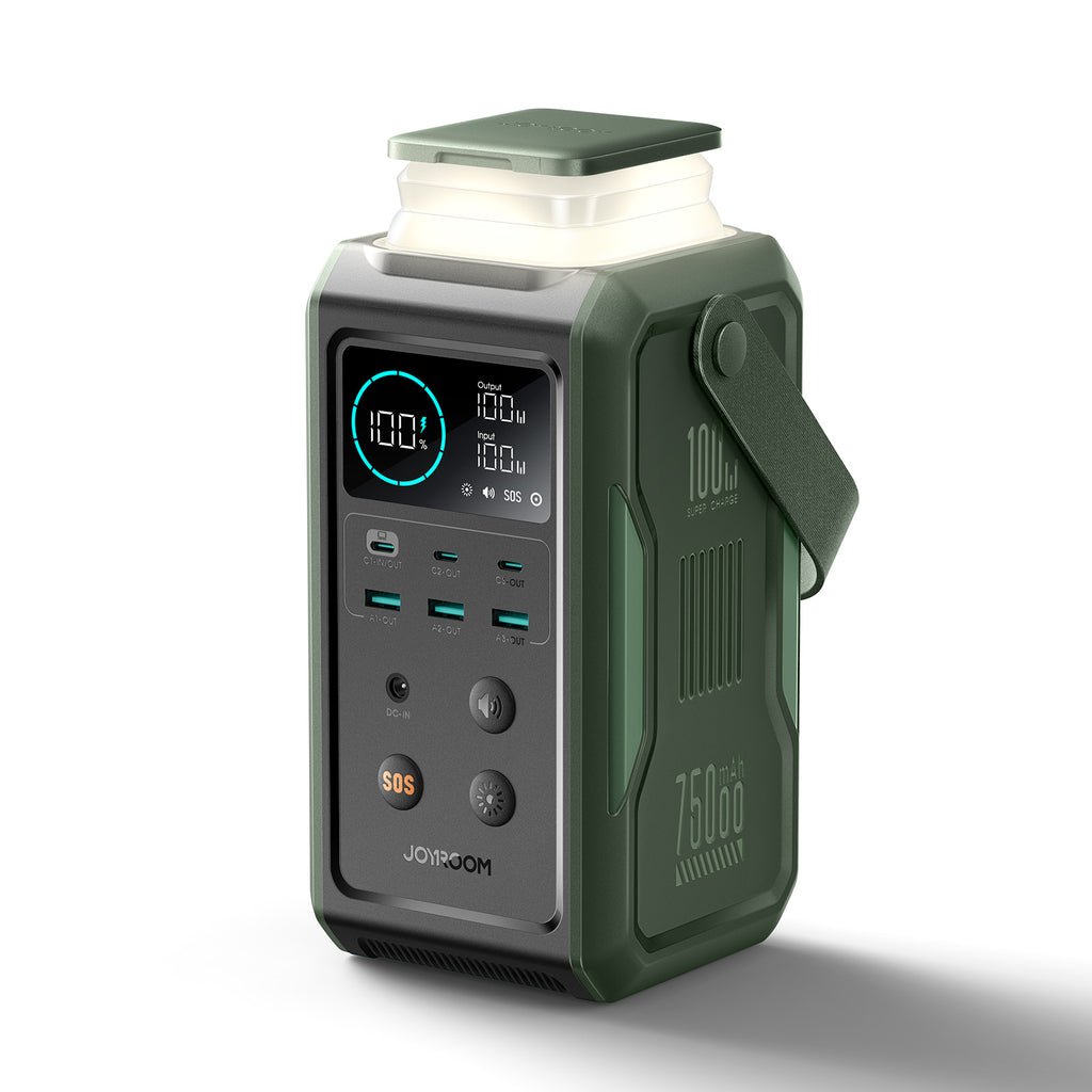 Batterie externe 75 000 mAh – 100 W – Multi-ports – Lampe et SOS