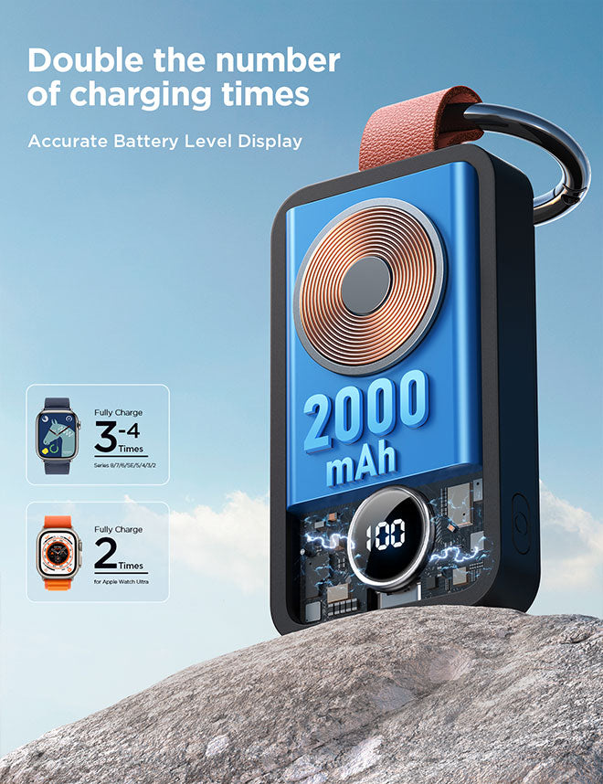 Chargeur portable sans fil 2000 mAh pour Apple Watch – vue 2