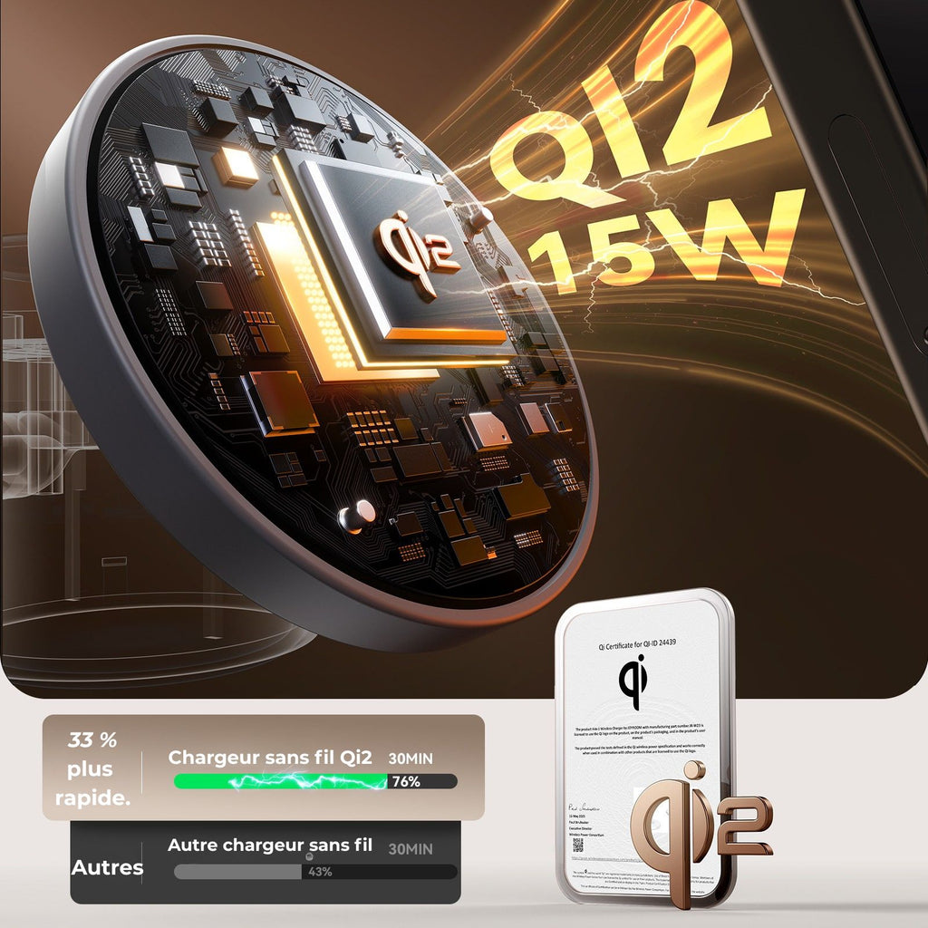 Station de charge Induction Qi2 (4-en-1)
