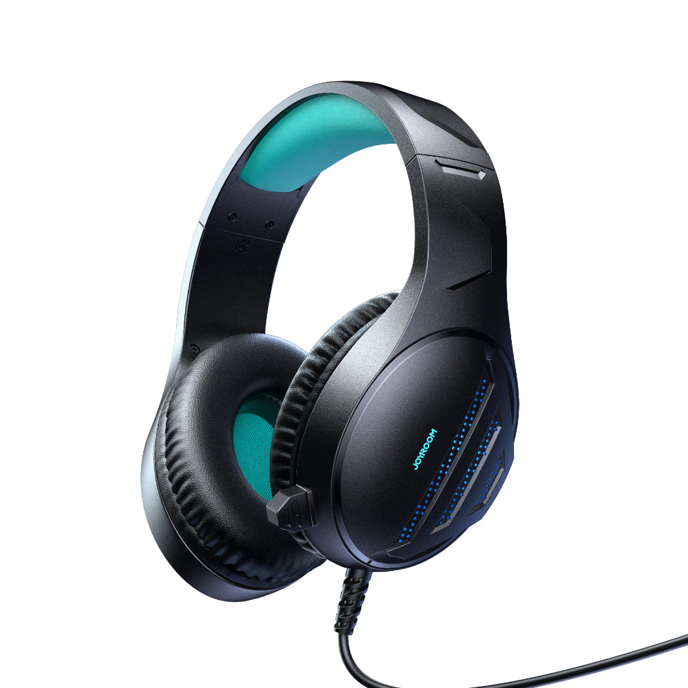 Casque Gaming Filaire LED Bleu — 50mm, Micro Intégré, Multi-Plateformes