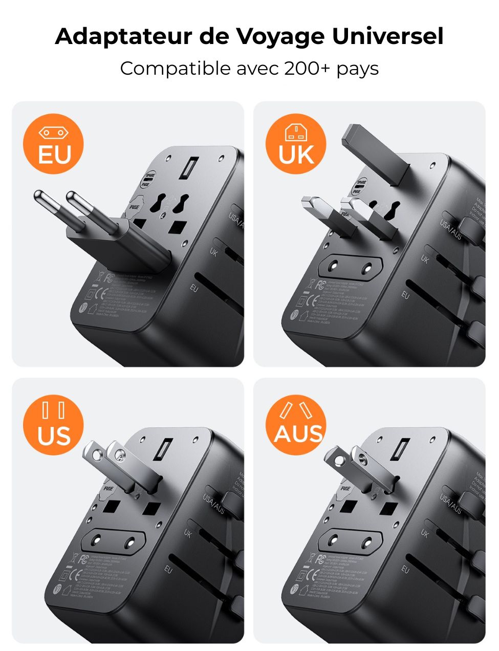 Adaptateur de voyage universel – vue 2