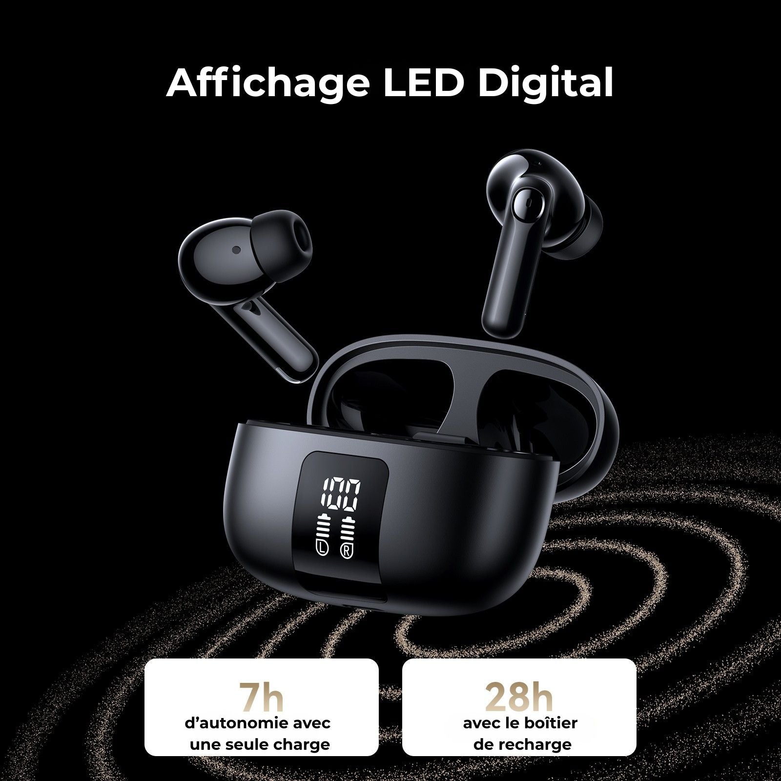 Écouteurs Bluetooth ANC – Réduction active du bruit