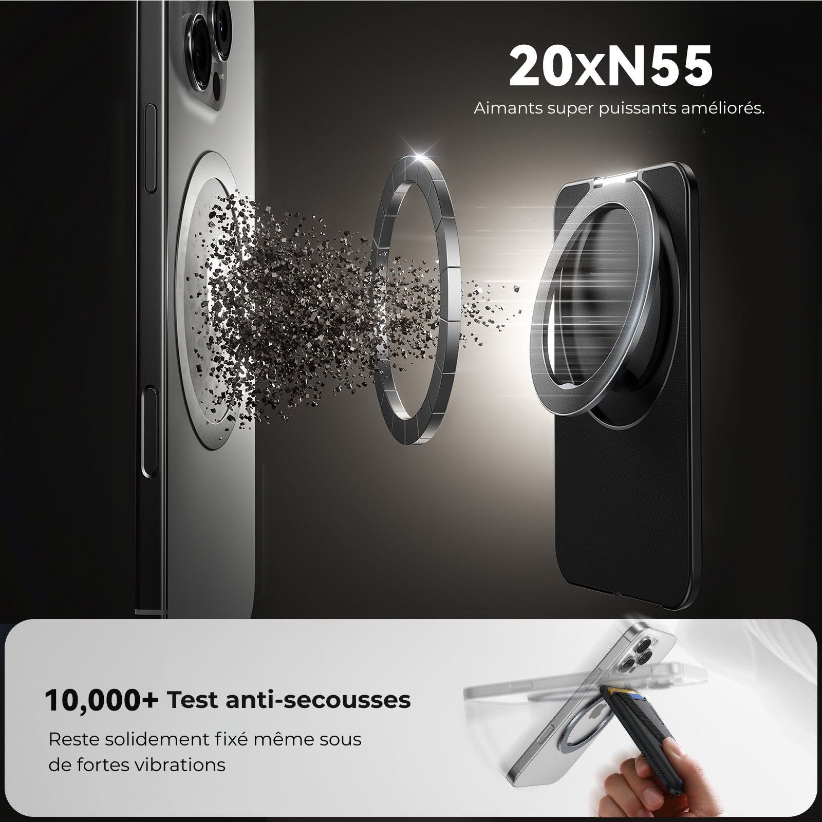 Porte-cartes MagSafe – Compatible Tous Téléphones