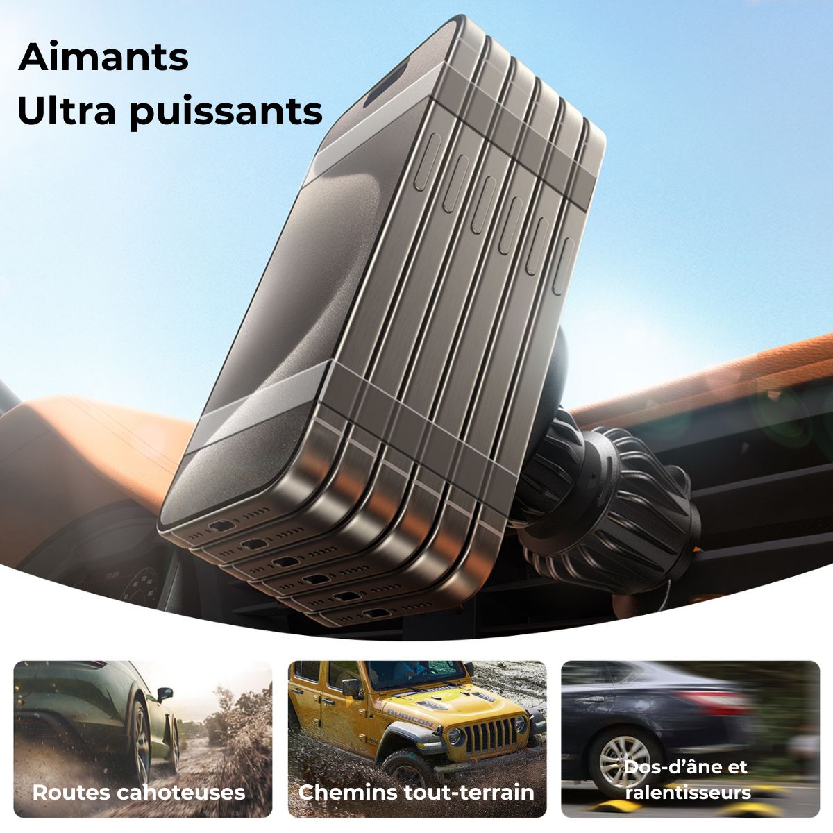 Support téléphone magnétique pour voiture – vue 3