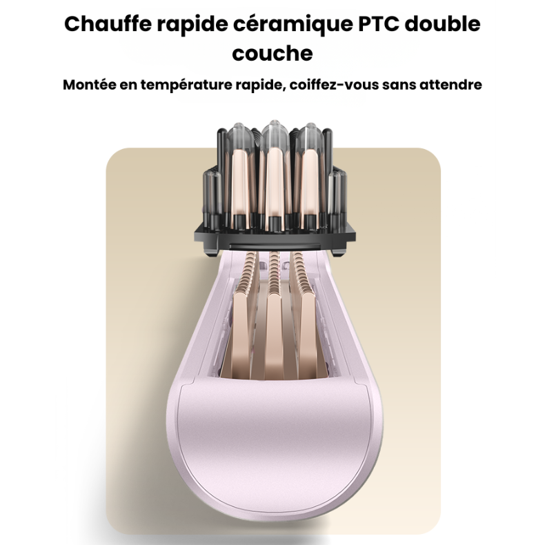 Brosse lissante  à ions négatifs