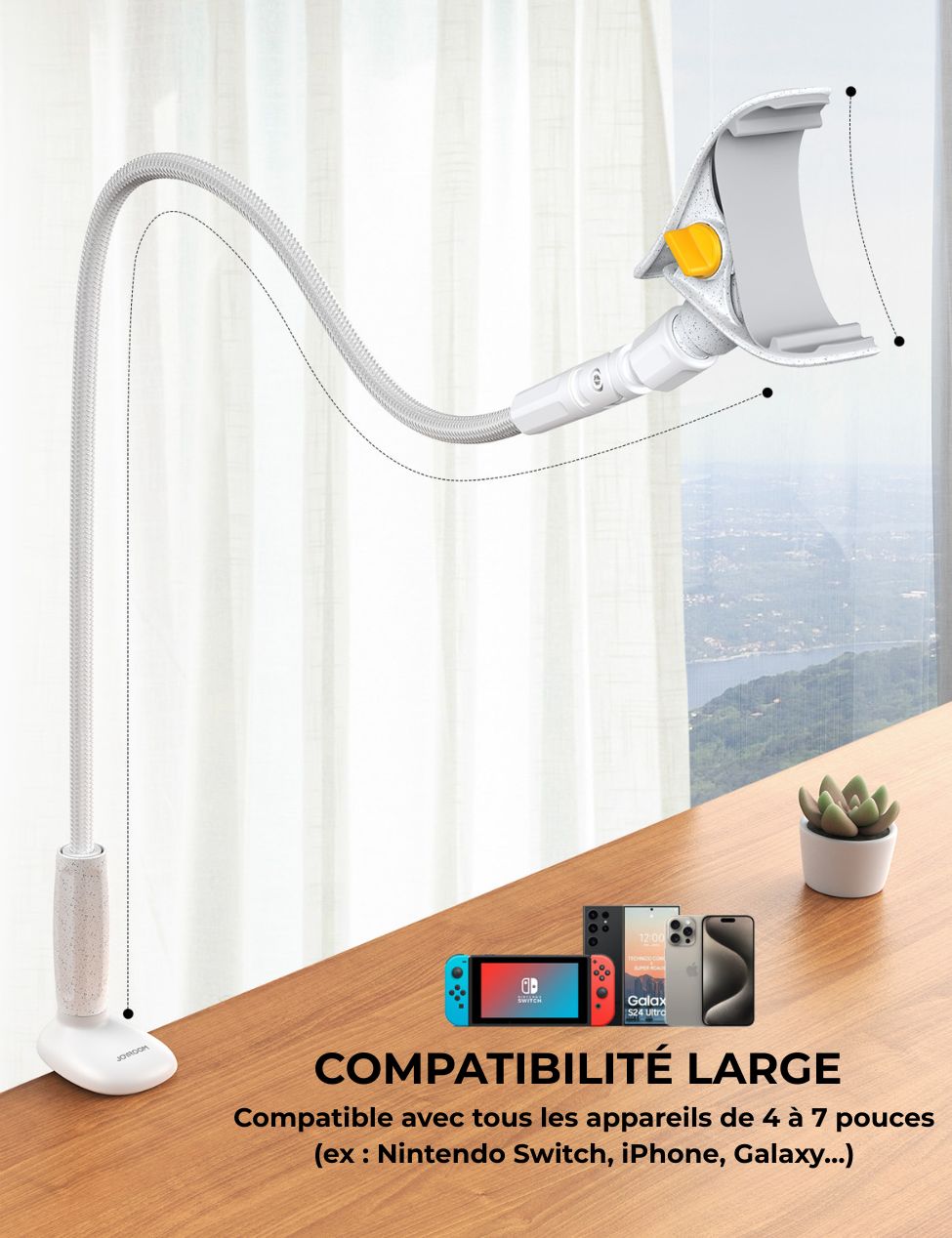 SUPPORT TELEPHONE COL DE CYGNE – vue 4