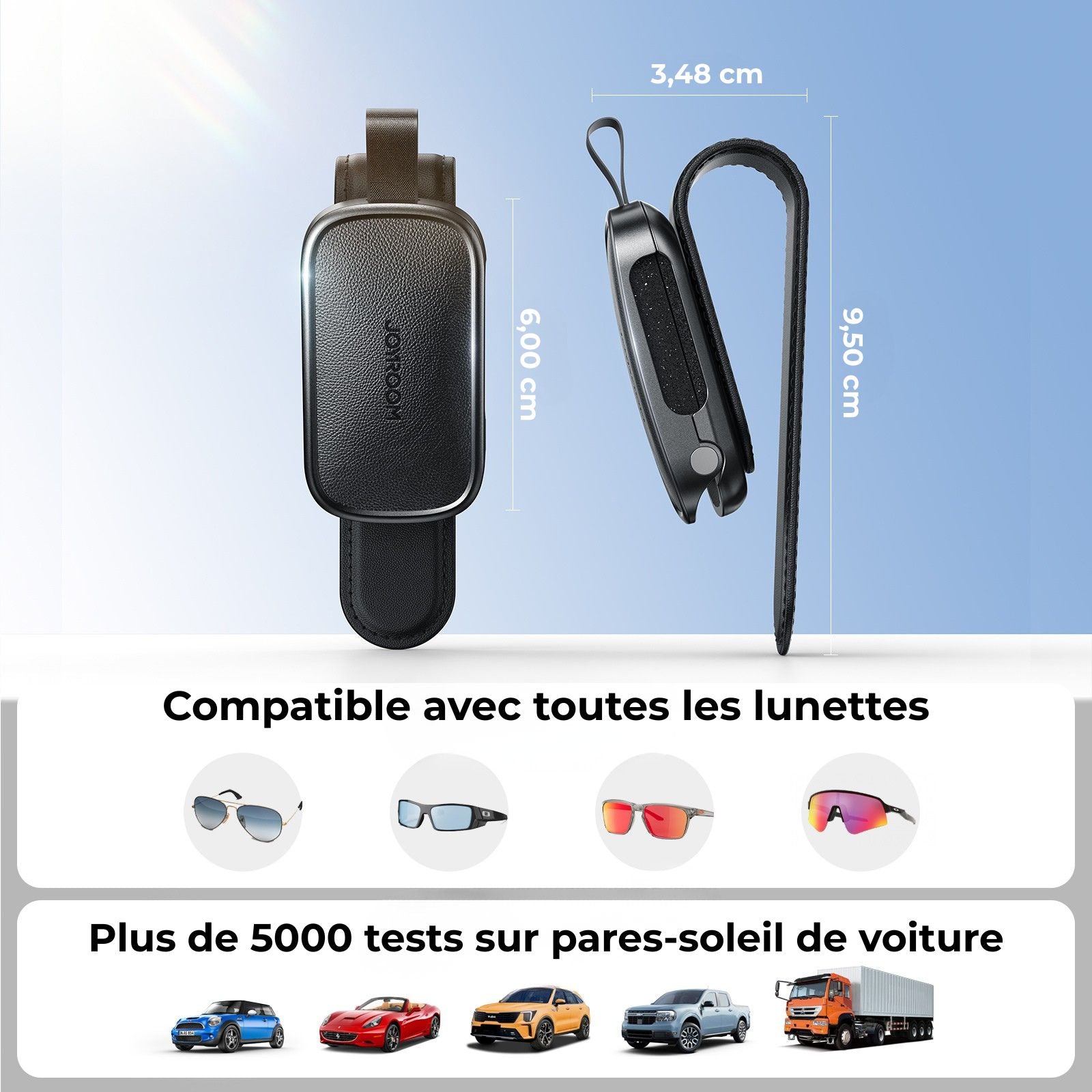 Support Clip Lunettes Pare-Soleil