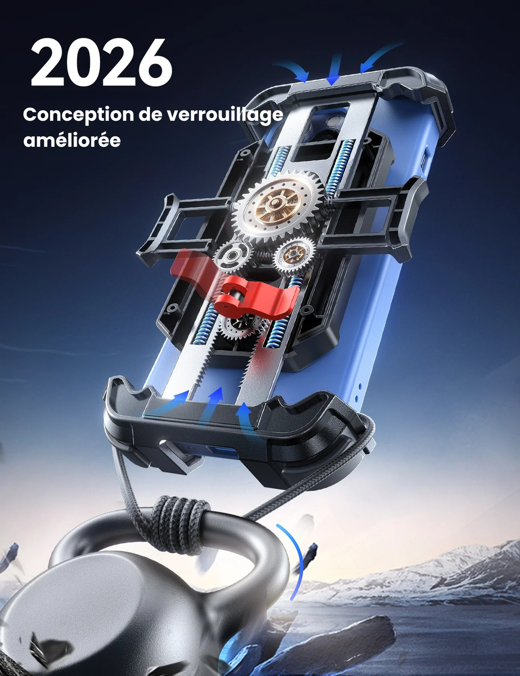 Support Téléphone Moto avec Protection Solaire