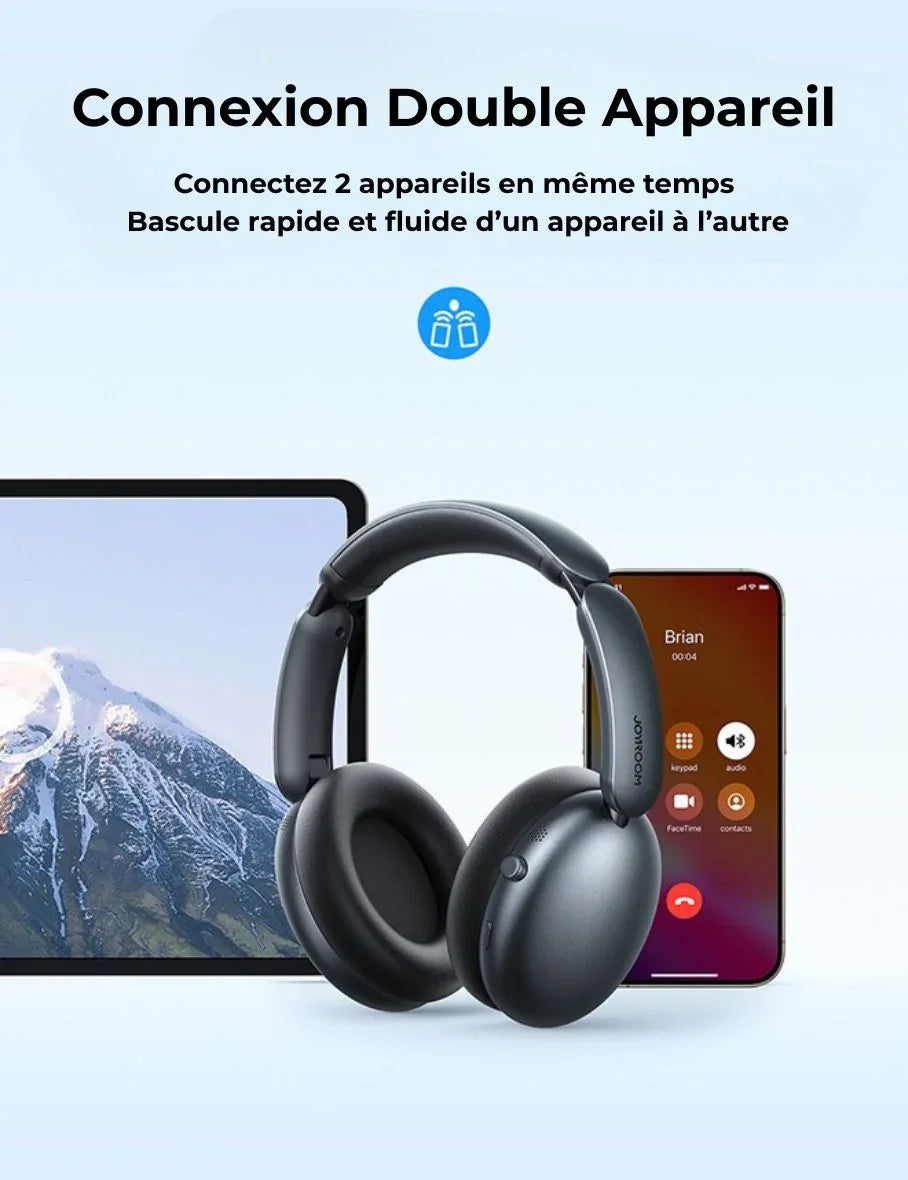Casque sans fil avec réduction de bruit hybride ANC – vue 7