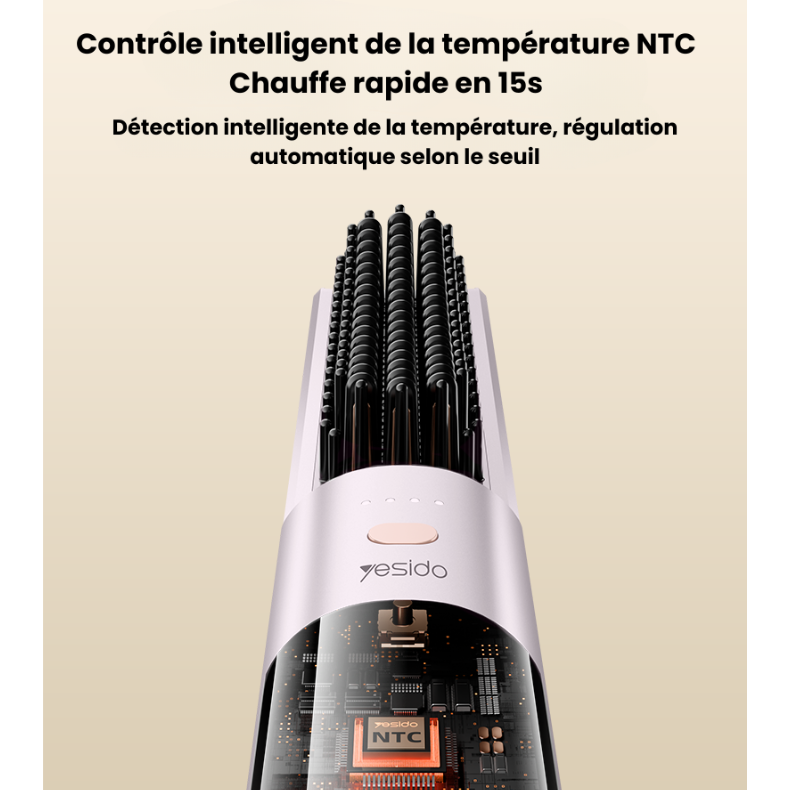 Brosse lissante  à ions négatifs