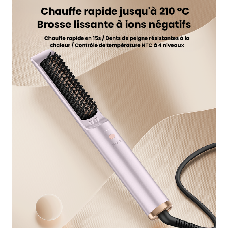 Brosse lissante  à ions négatifs