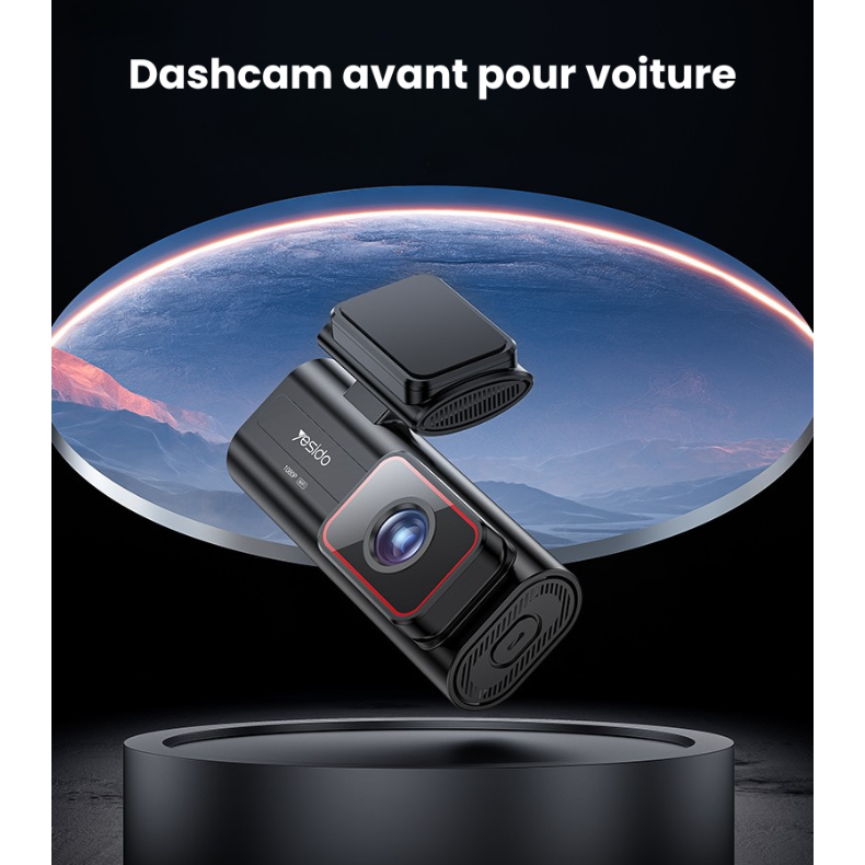 Dashcam voiture Full HD 1080P avec écran intégré et WiFi