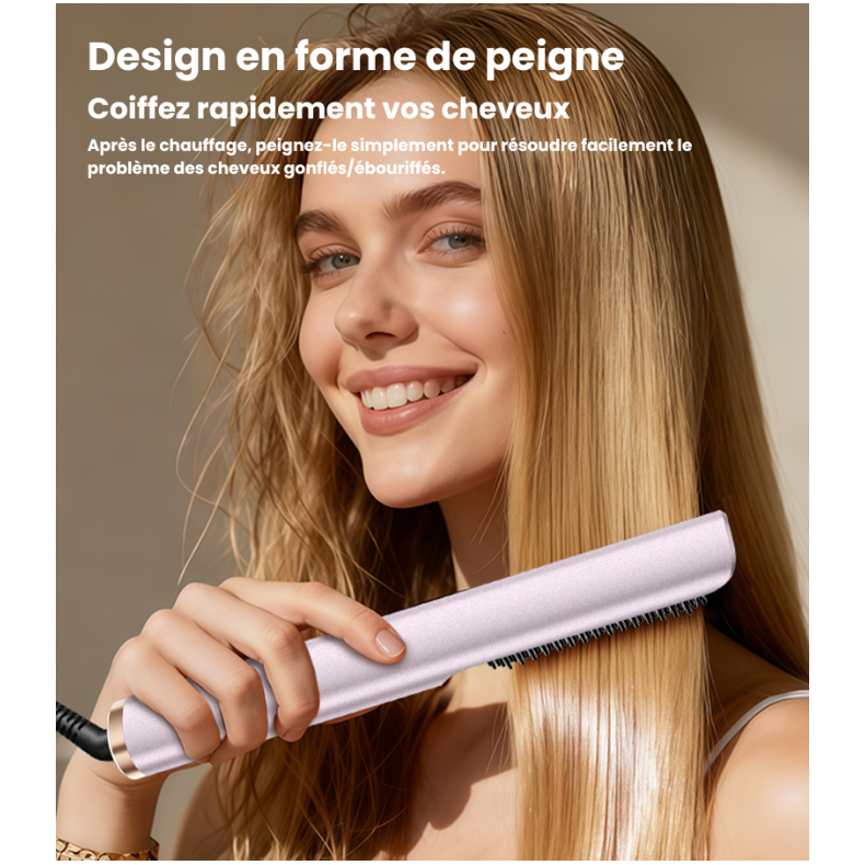 Brosse lissante  à ions négatifs