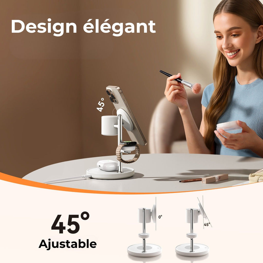 Station de charge Induction Qi2 (4-en-1)