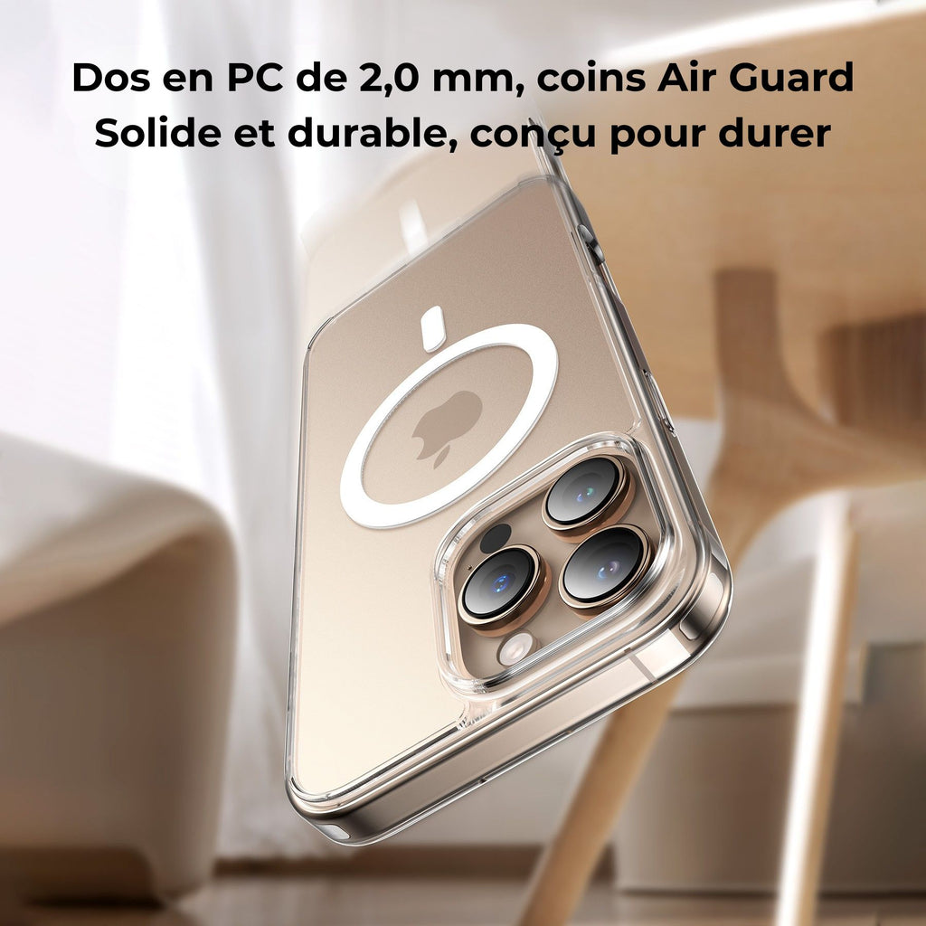 Coque Magnétique Transparente Anti-Choc iPhone 17