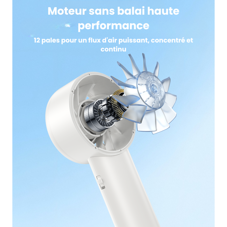 Mini Ventilateur Portable 2-en-1 — Refroidissement Semi-Conducteur