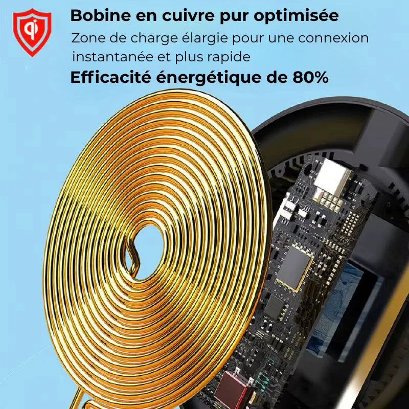 Bobine en cuivre doré pour chargeur à induction, efficacité énergétique, technologie Qi