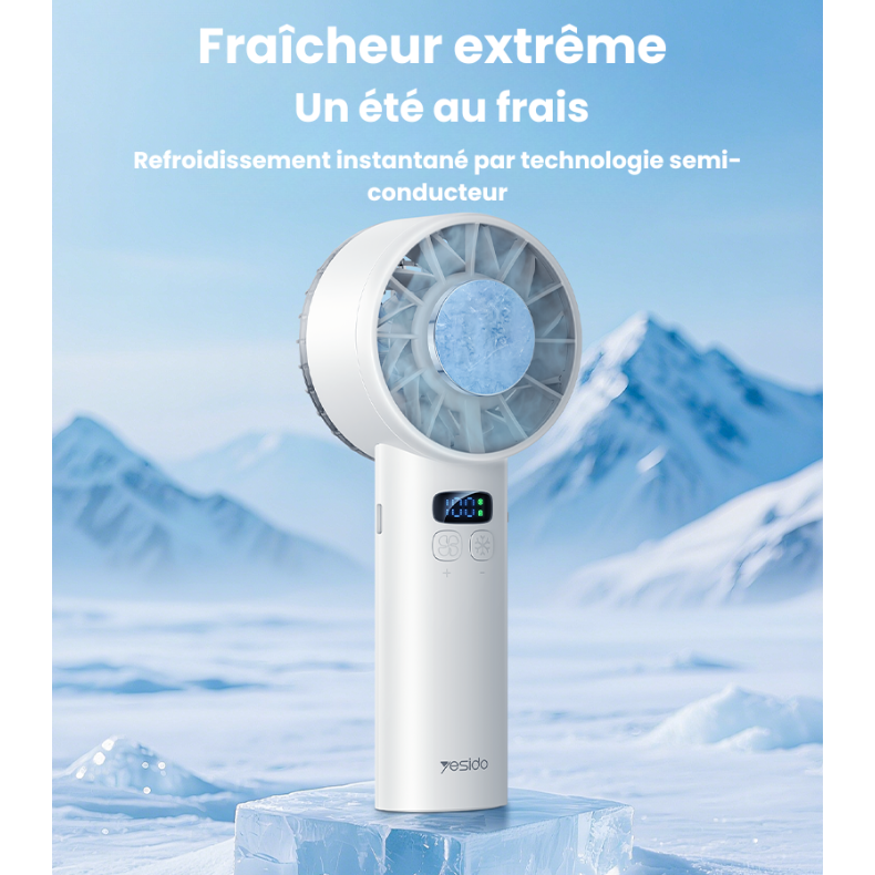 Mini Ventilateur Portable 2-en-1 — Refroidissement Semi-Conducteur