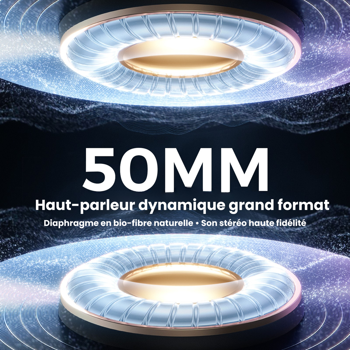 Casque Gaming Filaire LED Bleu — 50mm, Micro Intégré, Multi-Plateformes