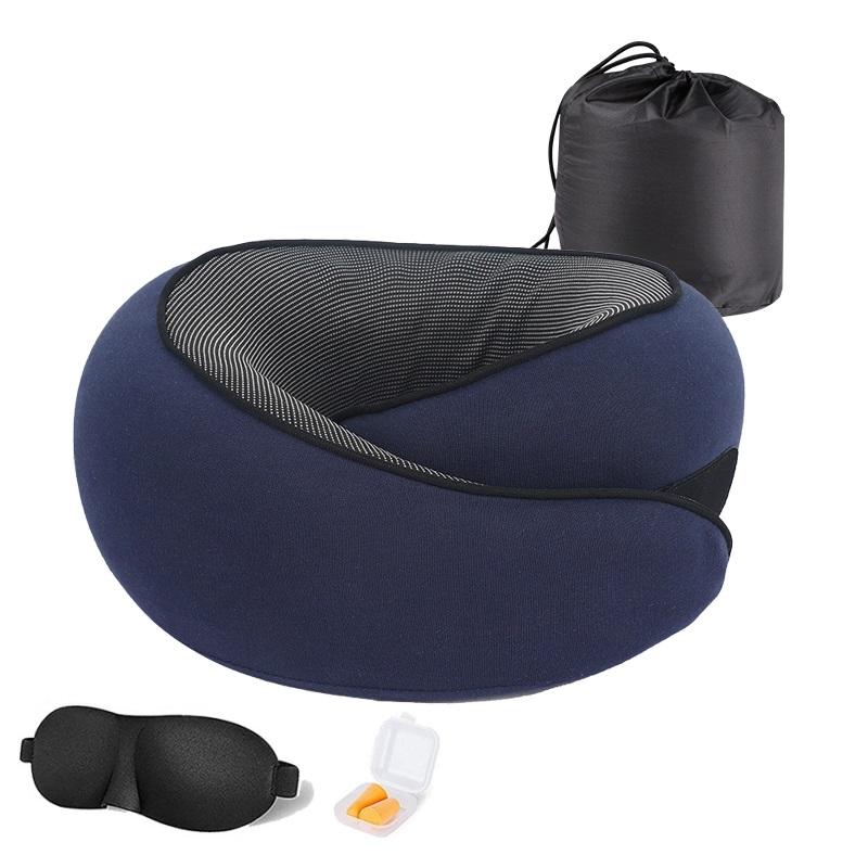 Coussin Voyage Ergonomique (Pack complet : Masque de nuit + bouchon d'oreille )