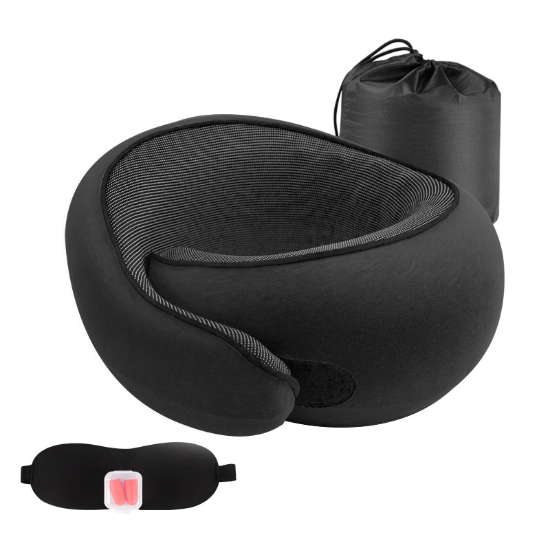 Coussin Voyage Ergonomique (Pack complet : Masque de nuit + bouchon d'oreille )