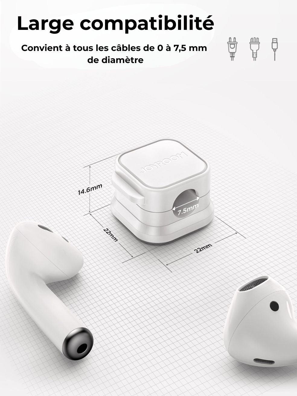 Organisateur magnétique de câbles – vue 6