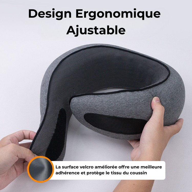 Coussin Voyage Ergonomique (Pack complet : Masque de nuit + bouchon d'oreille )