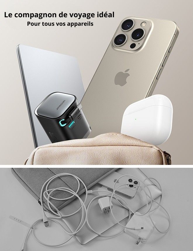 Chargeur d’alimentation 65 W avec câble USB-C rétractable – vue 5