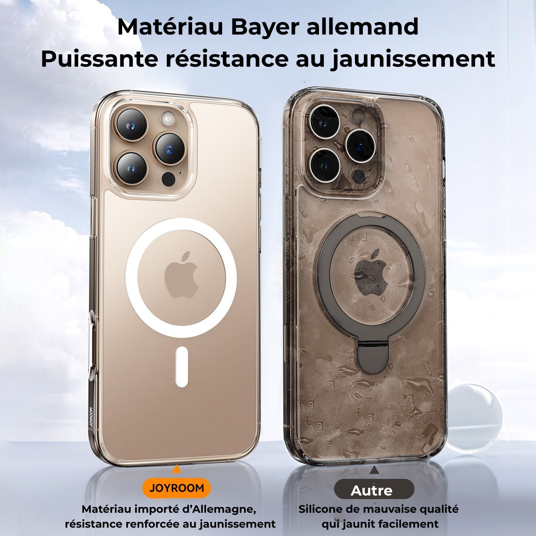 Coque Magnétique Transparente Anti-Choc iPhone 17