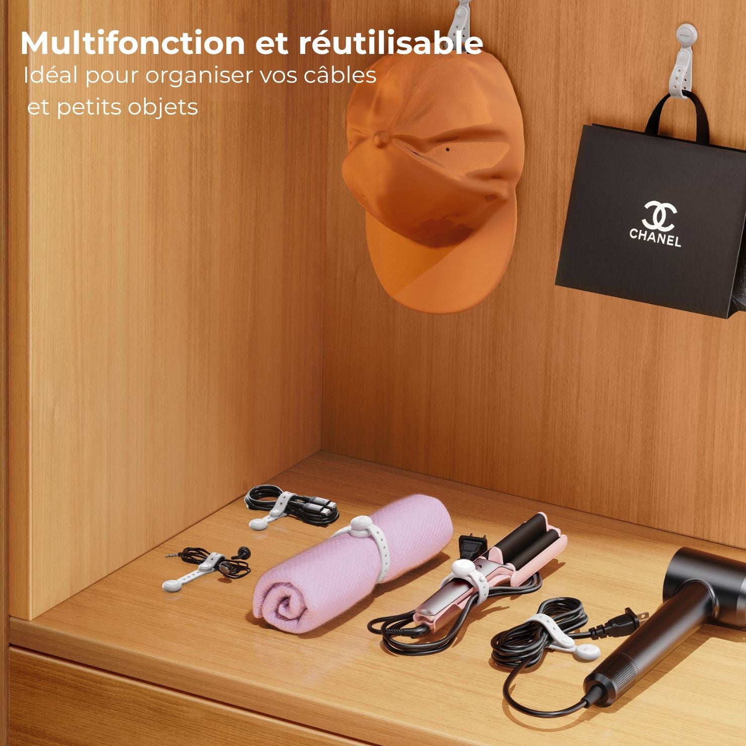 Attaches-câbles magnétiques en silicone – vue 2