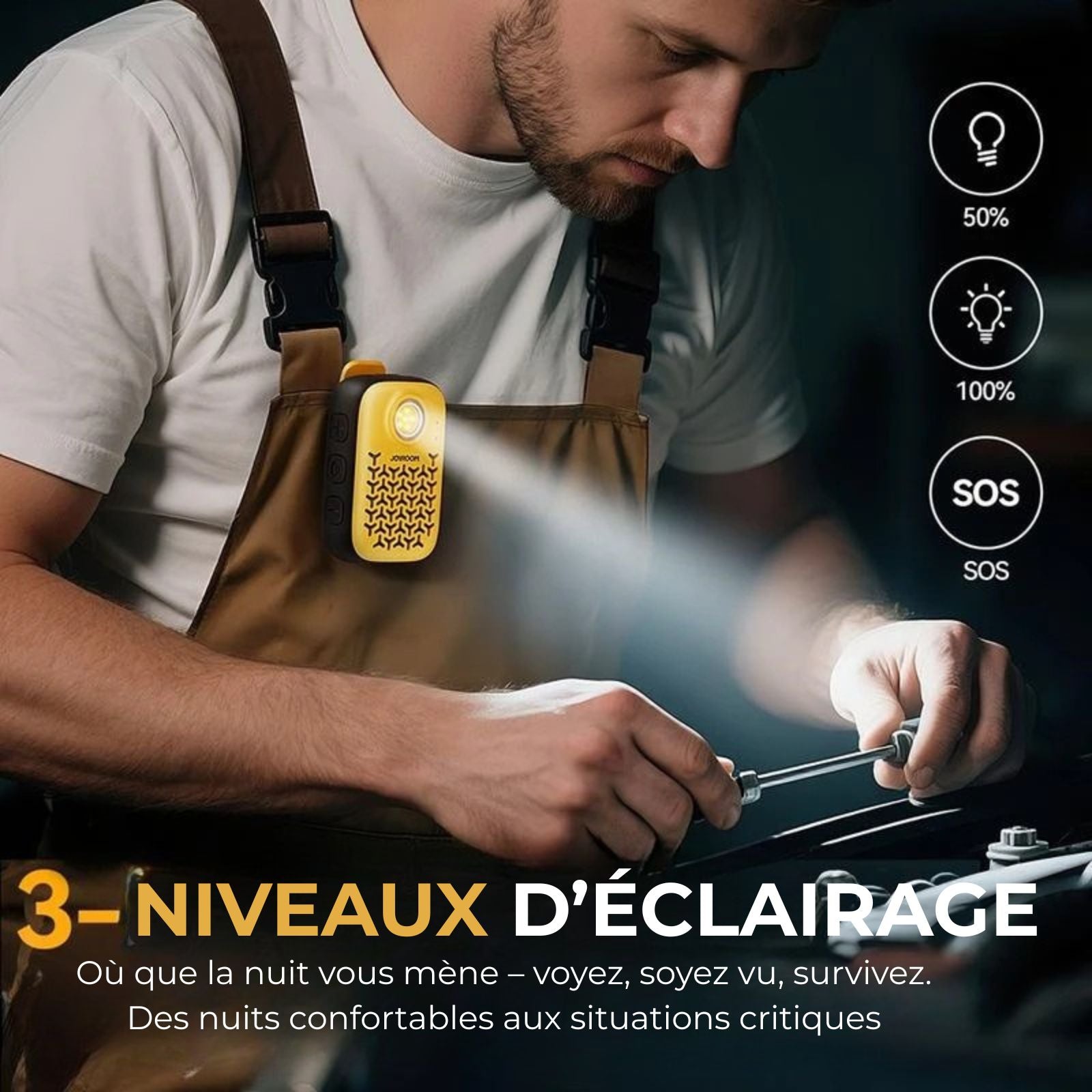 Mini Haut-Parleur Portable Bluetooth – IP67, LED, 3 Modes Sonores