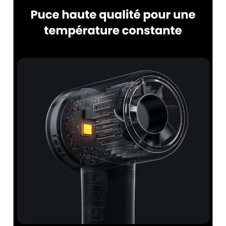 Sèche-cheveux ionique  – Moteur brushless 100 000 tr/min