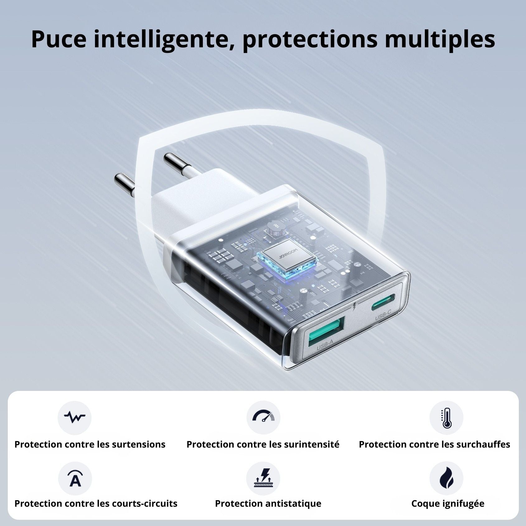 Chargeur mural ultrafin 20 W – vue 3