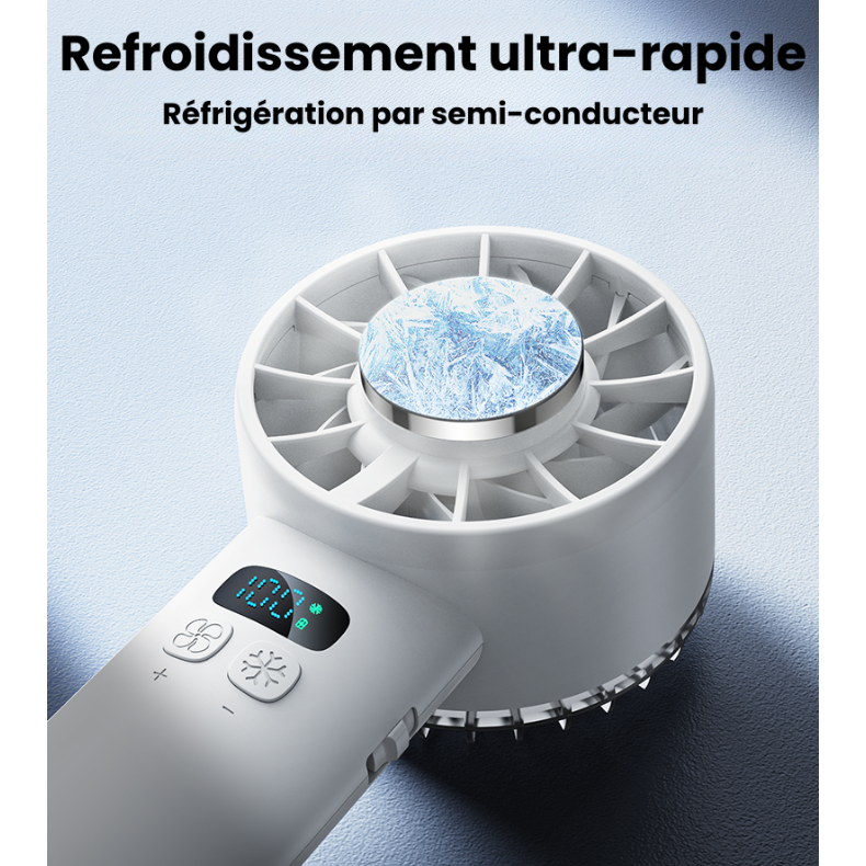 Mini Ventilateur Portable 2-en-1 — Refroidissement Semi-Conducteur