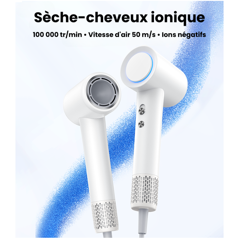 Sèche-cheveux ionique  – Moteur brushless 100 000 tr/min