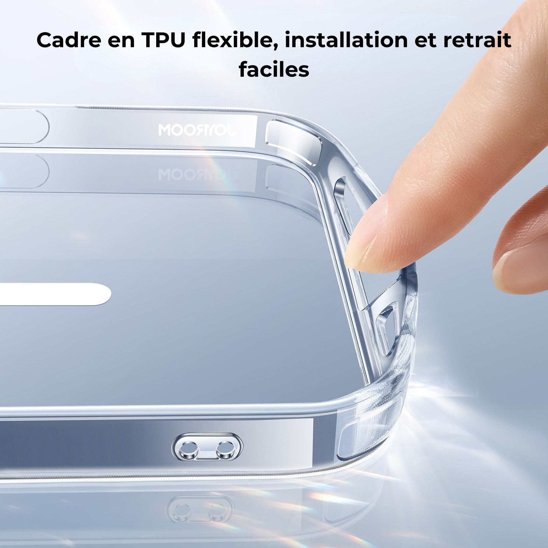 Coque Magnétique Transparente Anti-Choc iPhone 17