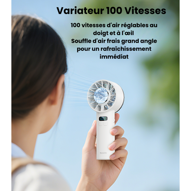 Mini Ventilateur Portable 2-en-1 — Refroidissement Semi-Conducteur