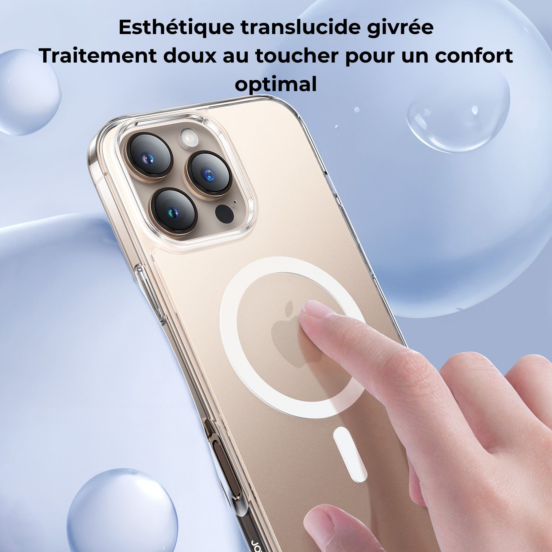 Coque Magnétique Transparente Anti-Choc iPhone 17