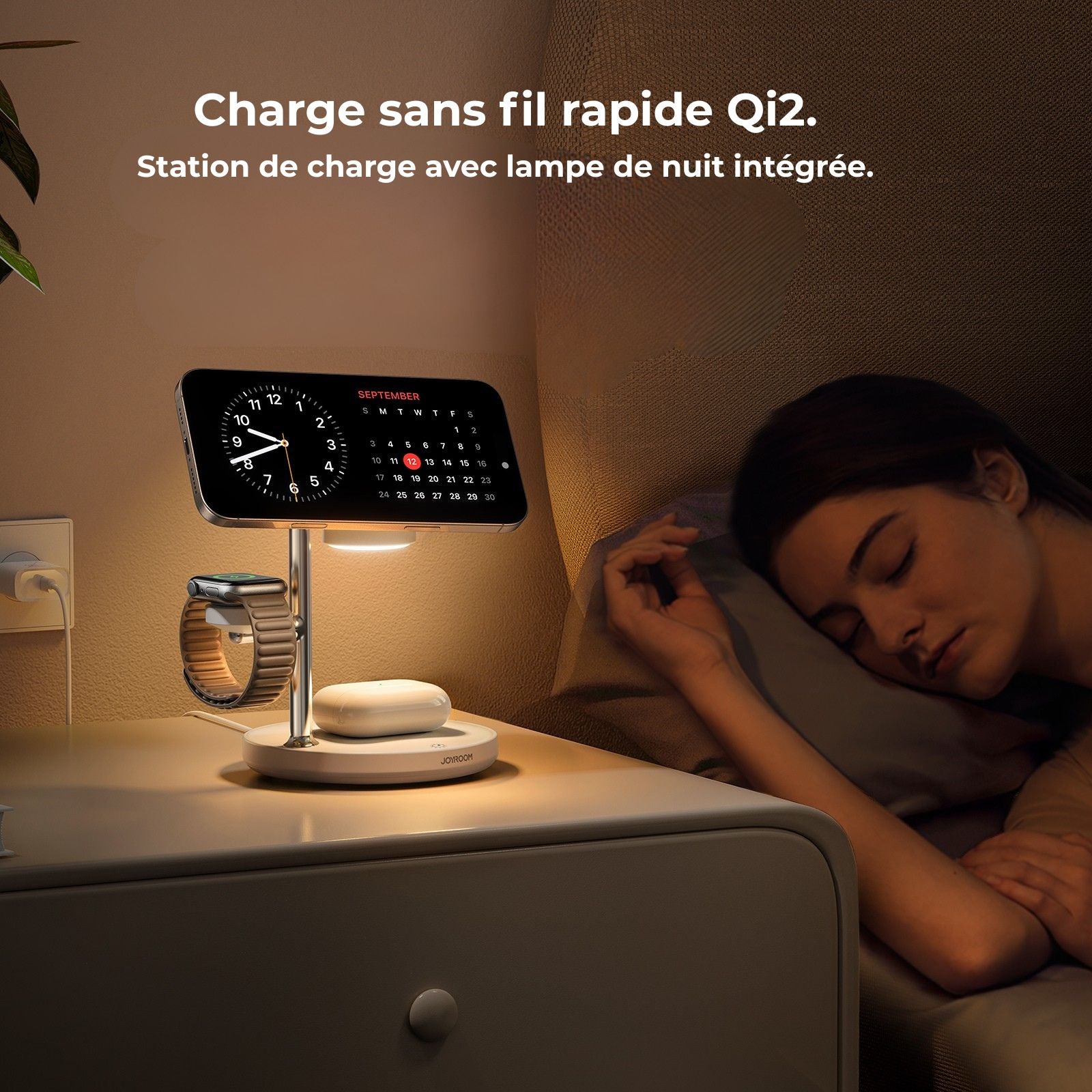 Station de charge Induction Qi2 (4-en-1)