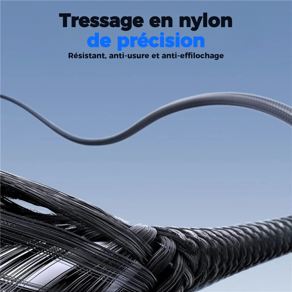 Tressage en nylon de précision, anti-usure et anti-effilochage