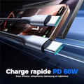 Câble de charge rapide Type-C vers Type-C 60W pour iPhone, Samsung et tablettes